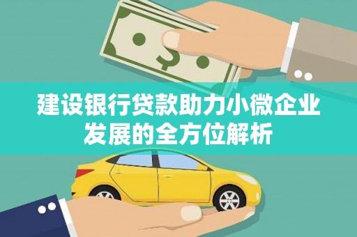 个旧建设银行贷款助力小微企业发展的全方位解析