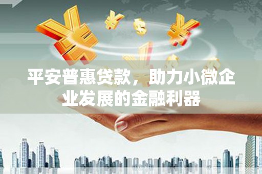 个旧平安普惠贷款，助力小微企业发展的金融利器
