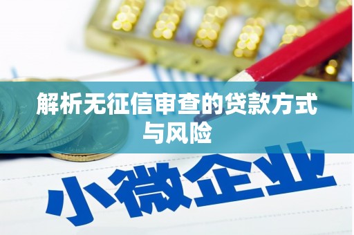 个旧解析无征信审查的贷款方式与风险